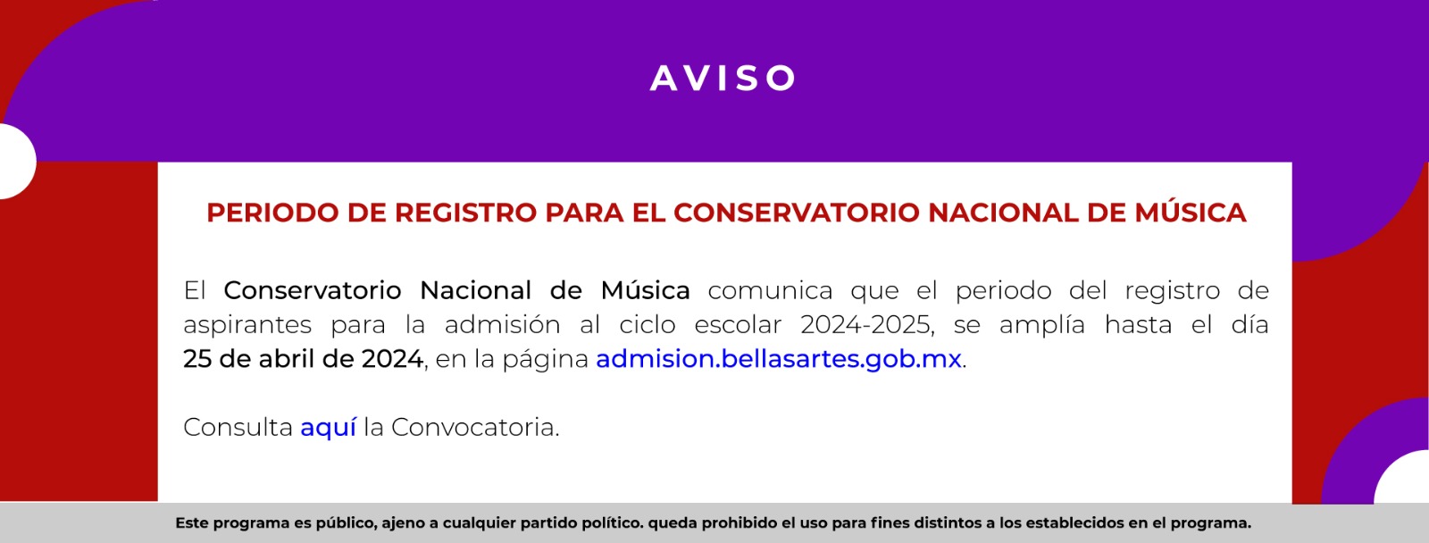 Registro Conservatorio Nacional de Música